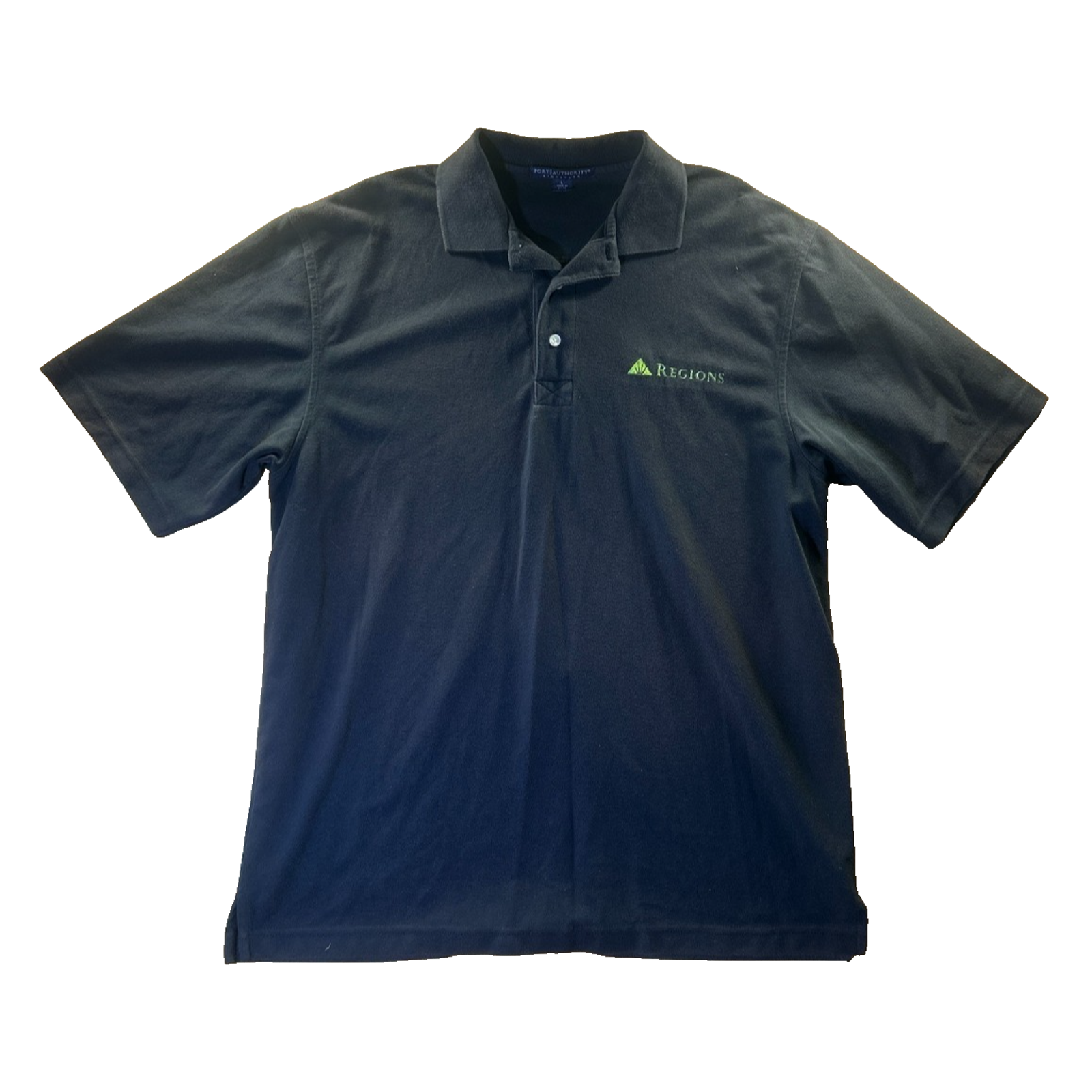 Port Authority Signature Mens Large Black Polo Shirt Regions Bank Logo